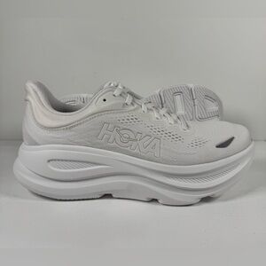 Mens Hoka One One Bondi 9 White 1162011-WWH Running Sneaker New Size 8D